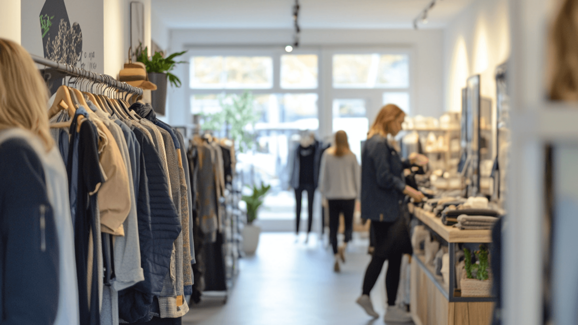 People shopping in a retail store